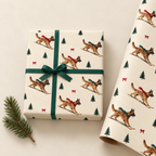 Belgian Malinois Christmas Skiing Wrapping Paper
