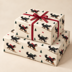 Bernedoodle Christmas Skiing Wrapping Paper