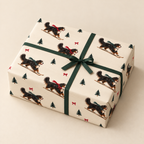 Bernese Mountain Dog Christmas Skiing Wrapping Paper