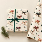 Chihuahua Christmas Skiing Wrapping Paper