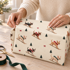 Chihuahua Christmas Skiing Wrapping Paper