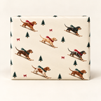 Dachshund Christmas Skiing Wrapping Paper