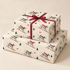 Dalmatian Christmas Skiing Wrapping Paper