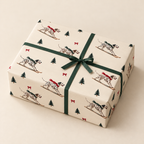 Dalmatian Christmas Skiing Wrapping Paper