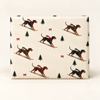 Doberman Pinscher Christmas Skiing Wrapping Paper