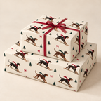Doberman Pinscher Christmas Skiing Wrapping Paper