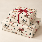 French Bulldog Christmas Skiing Wrapping Paper