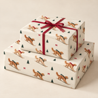 Golden Retriever Christmas Skiing Wrapping Paper