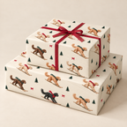 Goldendoodle Christmas Skiing Wrapping Paper