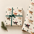 Goldendoodle Christmas Skiing Wrapping Paper