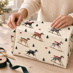 Great Dane Christmas Skiing Wrapping Paper