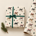Great Dane Christmas Skiing Wrapping Paper