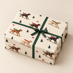 Labrador Retriever Christmas Skiing Wrapping Paper
