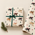 Labrador Retriever Christmas Skiing Wrapping Paper