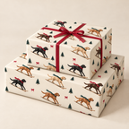 Labrador Retriever Christmas Skiing Wrapping Paper