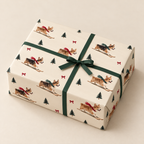 Pembroke Welsh Corgi Christmas Skiing Wrapping Paper