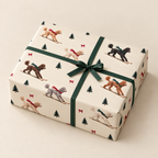 Poodle Christmas Skiing Wrapping Paper