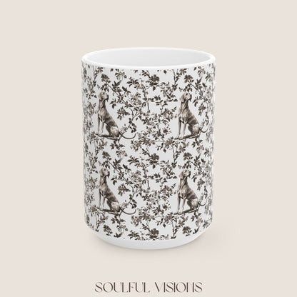 Weimaraner Toile De Jouy Mug
