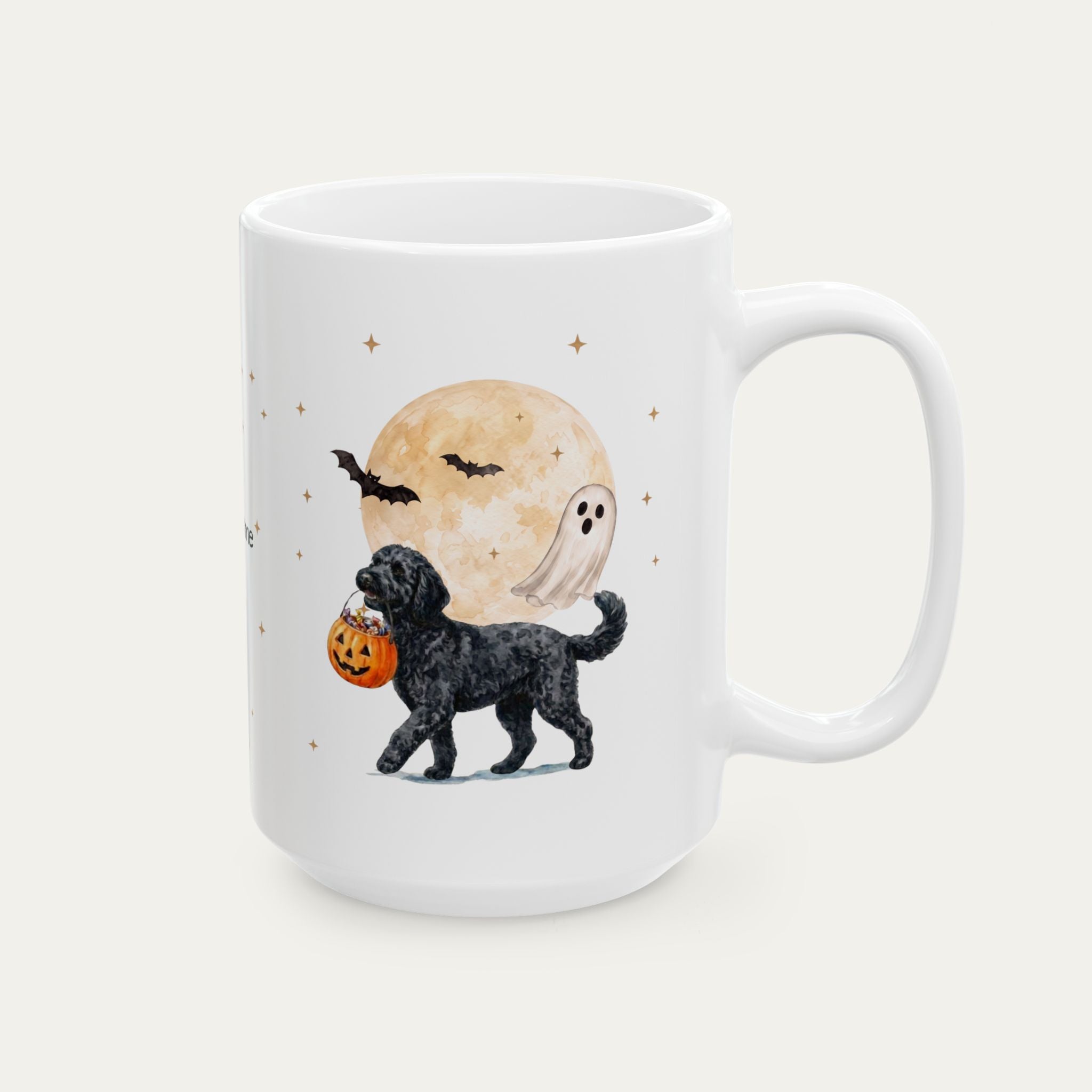 Custom Goldendoodle Black Halloween mug