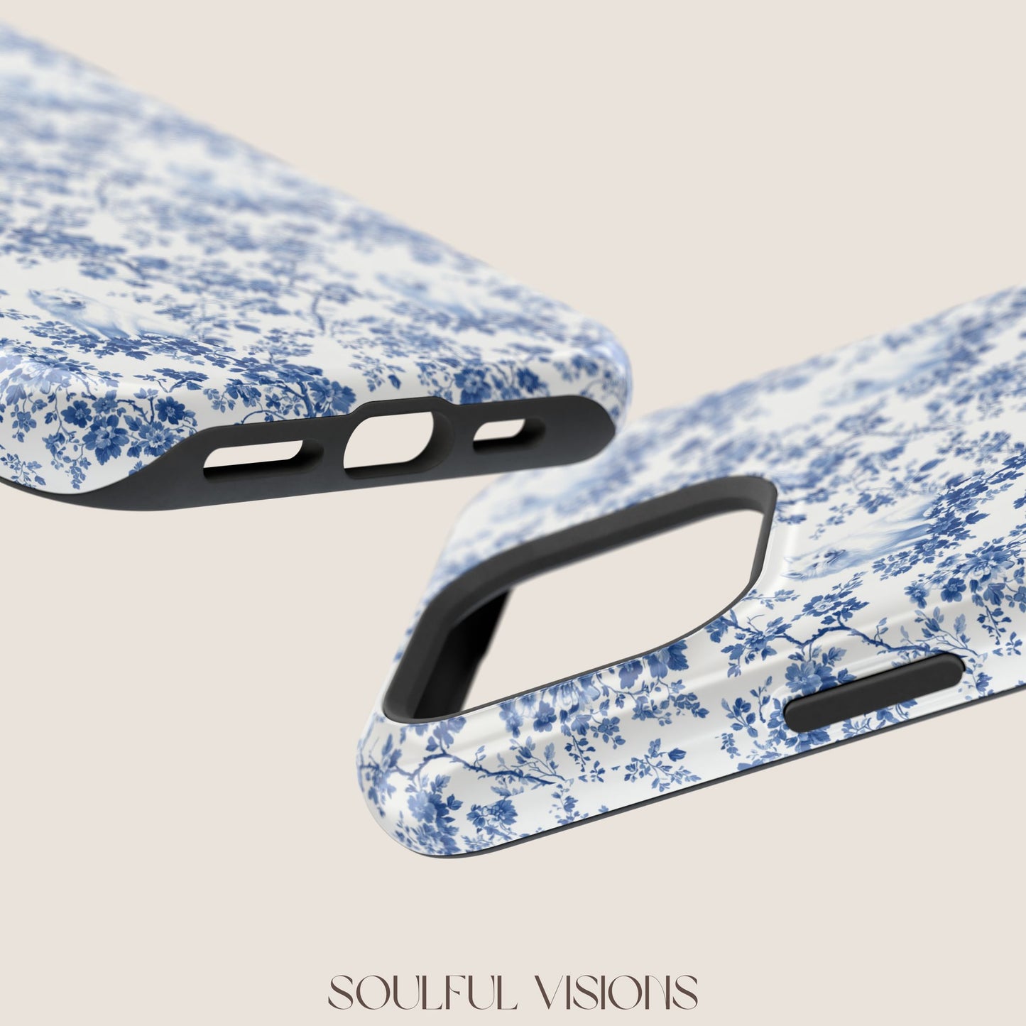Samoyed Toile De Jouy Magnetic Phone Case