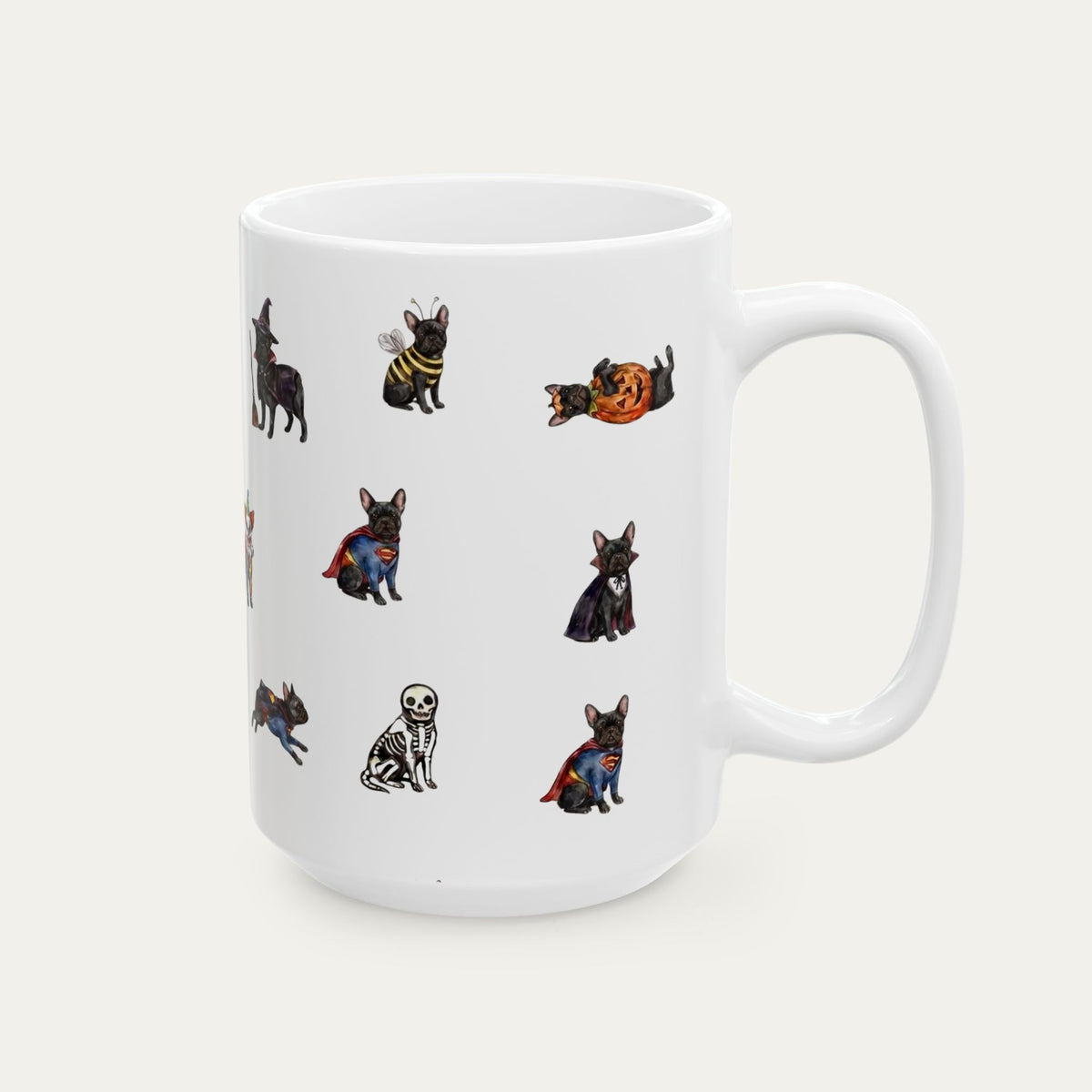 French bulldog Black Halloween mug