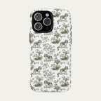 Cavalier Spaniel Sage Green Toile phone Case