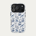 German Shepherd Blue Toile Phone case