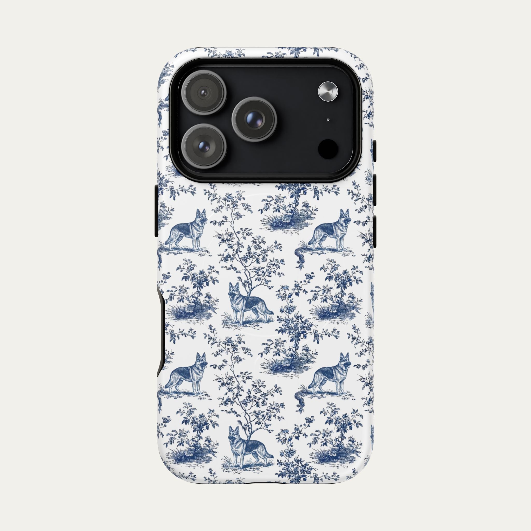 German Shepherd Blue Toile Phone case