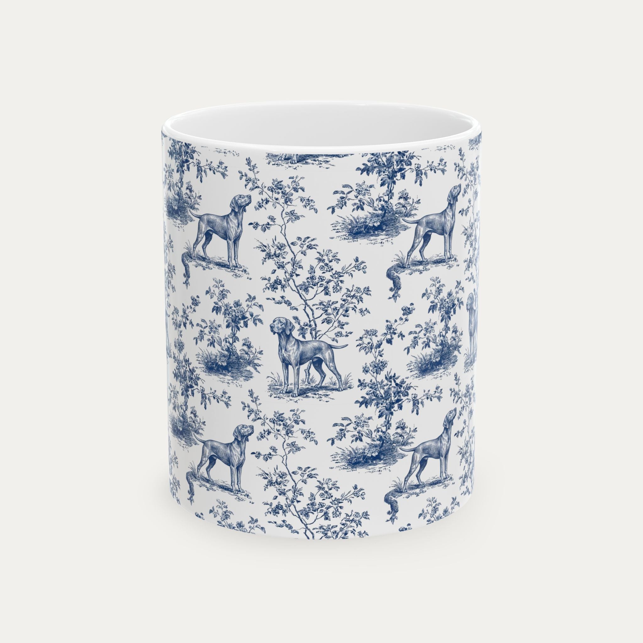 Vizsla Blue Toile Mug