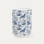 Dachshund Longhaired Blue Toile Mug