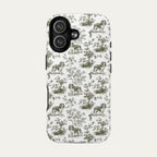Cavalier Spaniel Sage Green Toile phone Case