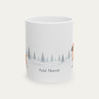 Custom Boxer Fawn and White Christmas Santa Hat Mug