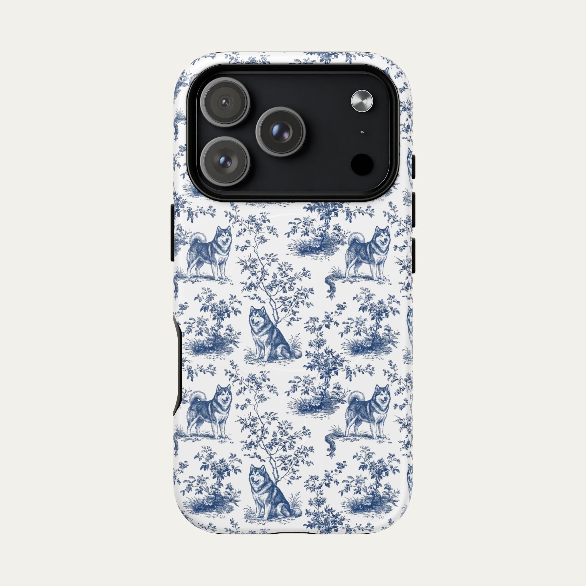 Alaskan Malamute Blue Toile Phone case