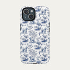 Wheaten Terrier Blue Toile Phone case