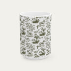 Pitbull Sage Green Toile Mug