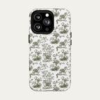 Shetland Sheepdog Sage Green Toile phone Case
