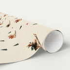 Pembroke Welsh Corgi Christmas Skiing Wrapping Paper