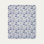 Golden Retriever Toile De Jouy Fleece Blanket