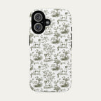 Jack Russell Terrier Sage Green Toile phone Case