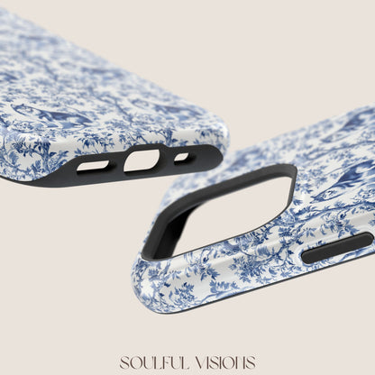 Alaskan Malamute Toile De Jouy Magnetic Phone Case