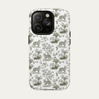 Bengal Cat Sage Green Toile phone Case