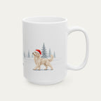 Custom Goldendoodle Cream  Christmas Santa Hat Mug