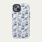 Wheaten Terrier Blue Toile Phone case