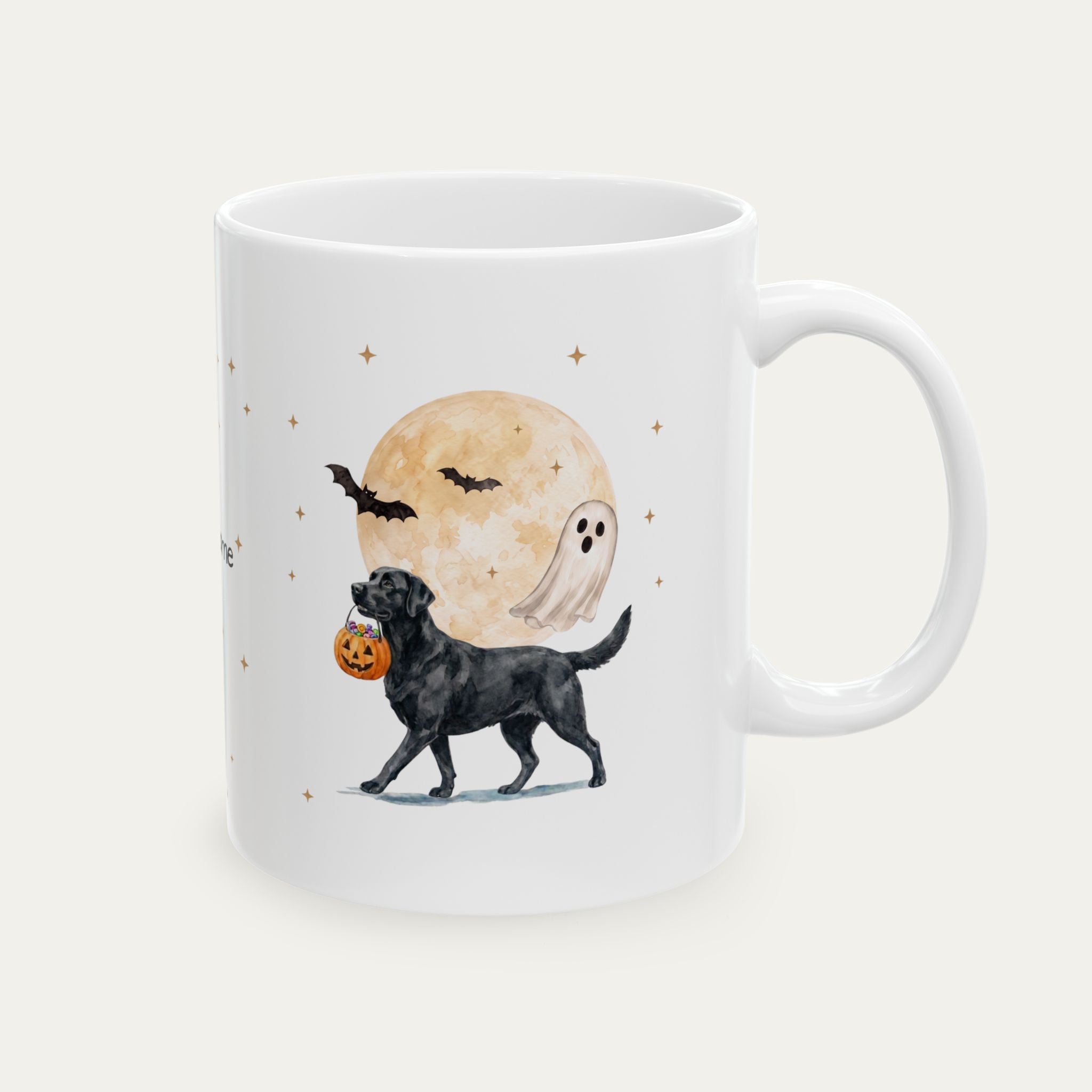 Custom Labrador Black Halloween mug