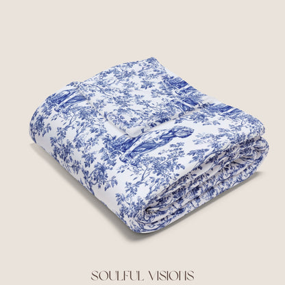 Mastiff French Toile De Jouy Blanket
