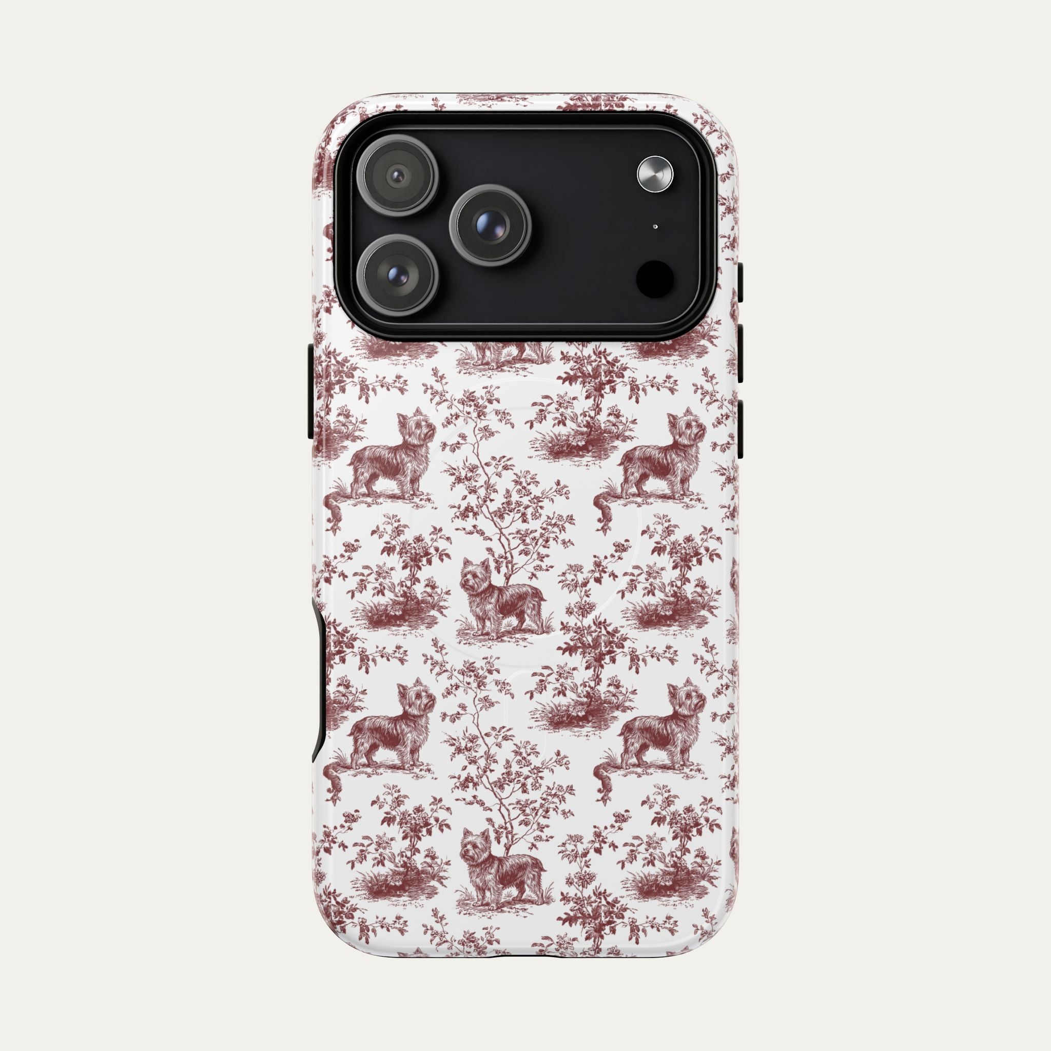 Yorkshire Terrier Burgundy Toile phone Case