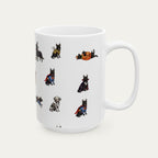 German Shepherd black Halloween mug