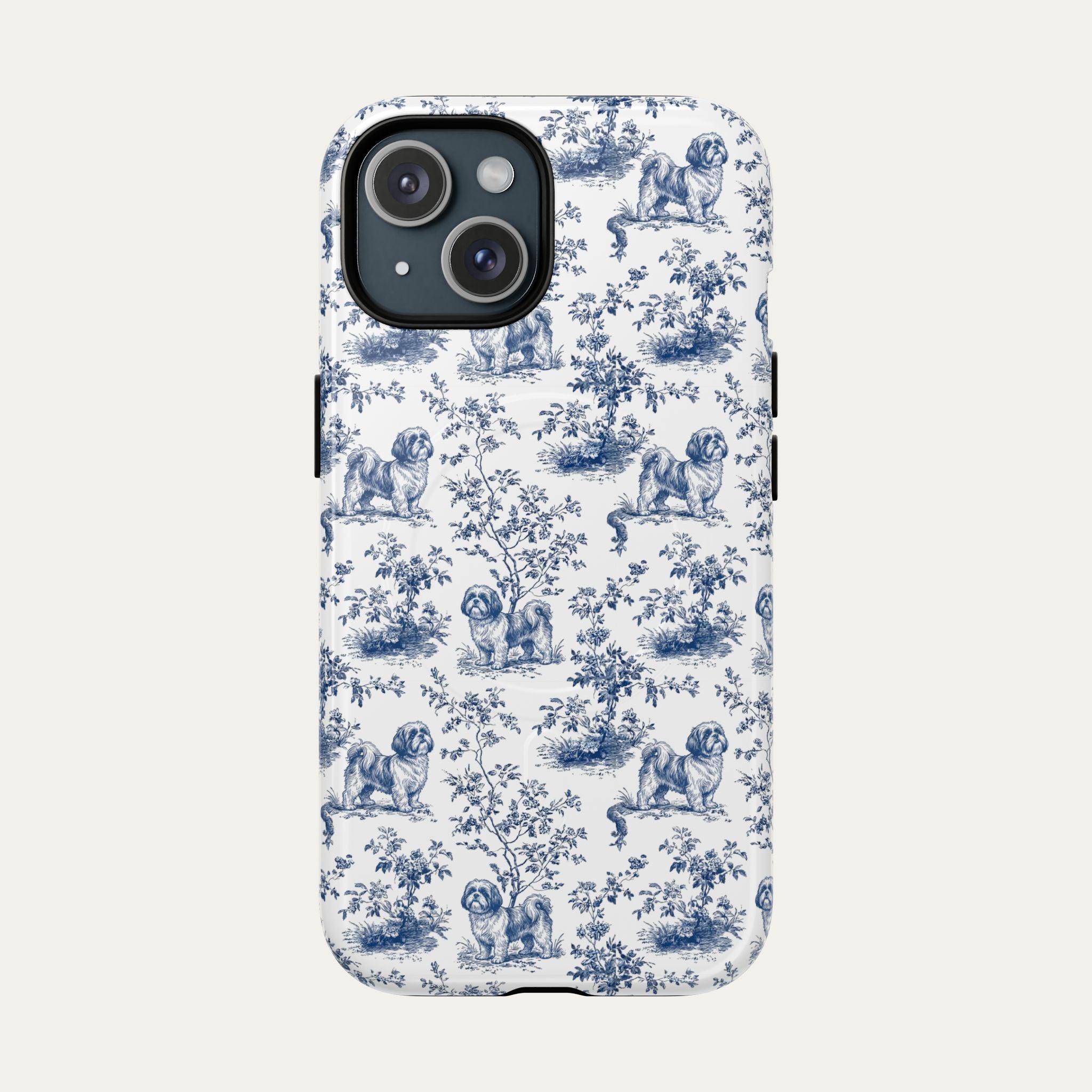 Shih tzu Blue Toile Phone case