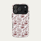 Toy Fox Terrier Burgundy Toile phone Case