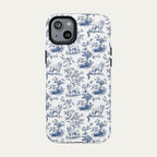 Great Pyrenees Blue Toile Phone case